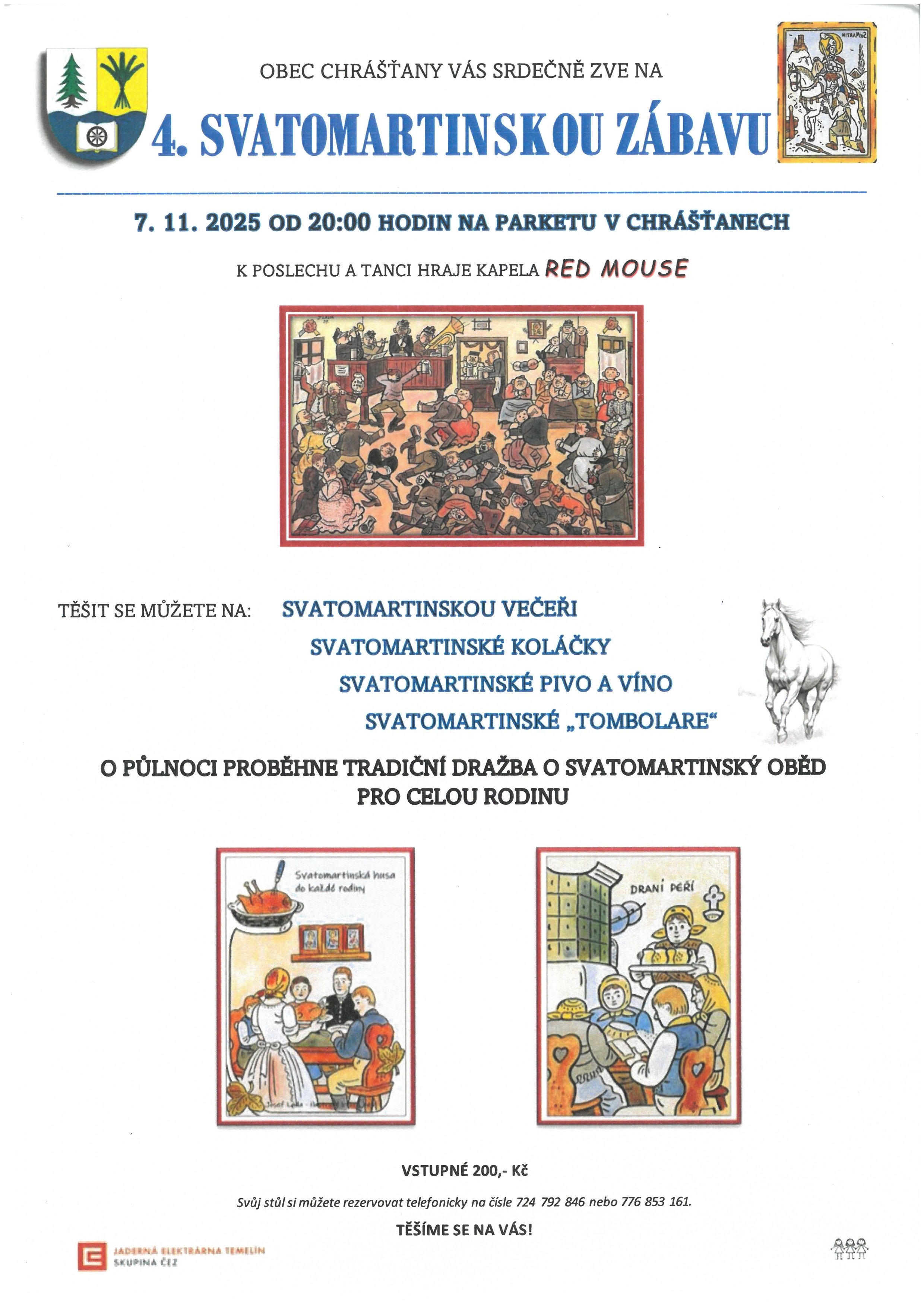 4. SVATOMARTINSKÁ ZÁBAVA NA PARKETU V CHRÁŠŤANECH