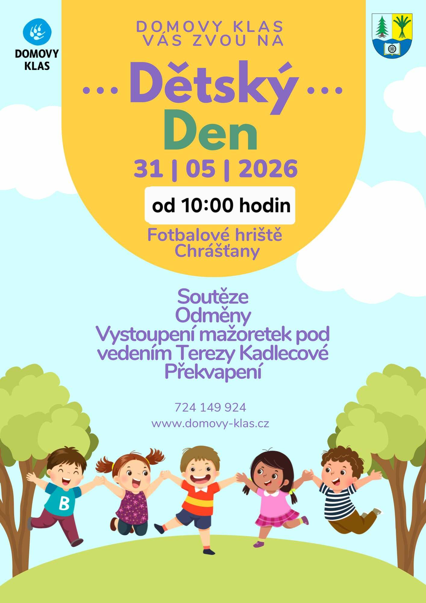 DEN DĚTÍ CHRÁŠŤANY 2026 - ZMĚNA ČASU AKCE - ZAČÁTEK OD 10:00HOD. ! ! !