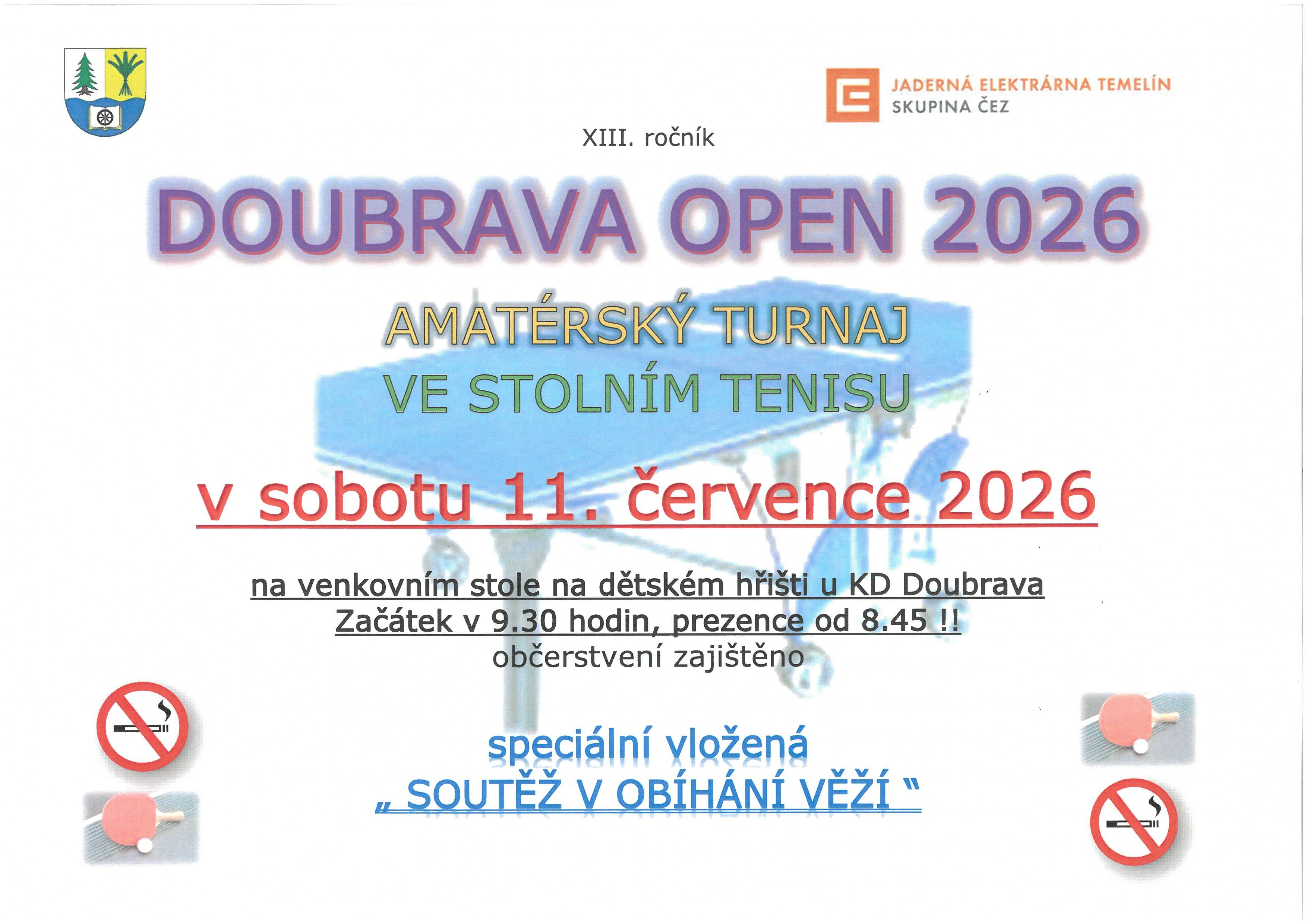 DOUBRAVA OPEN 2026
