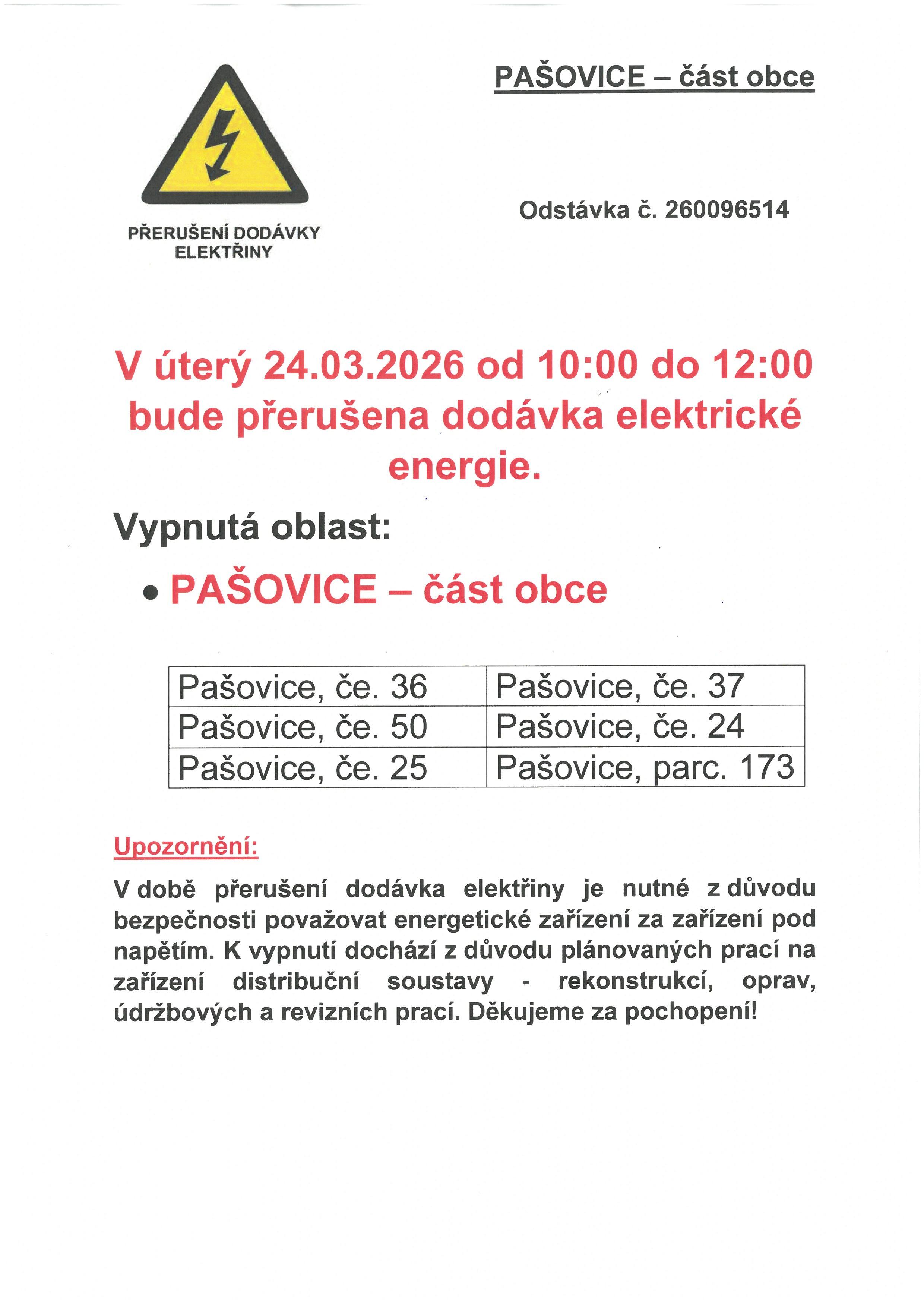 ODSTÁVKY ELEKTŘINY