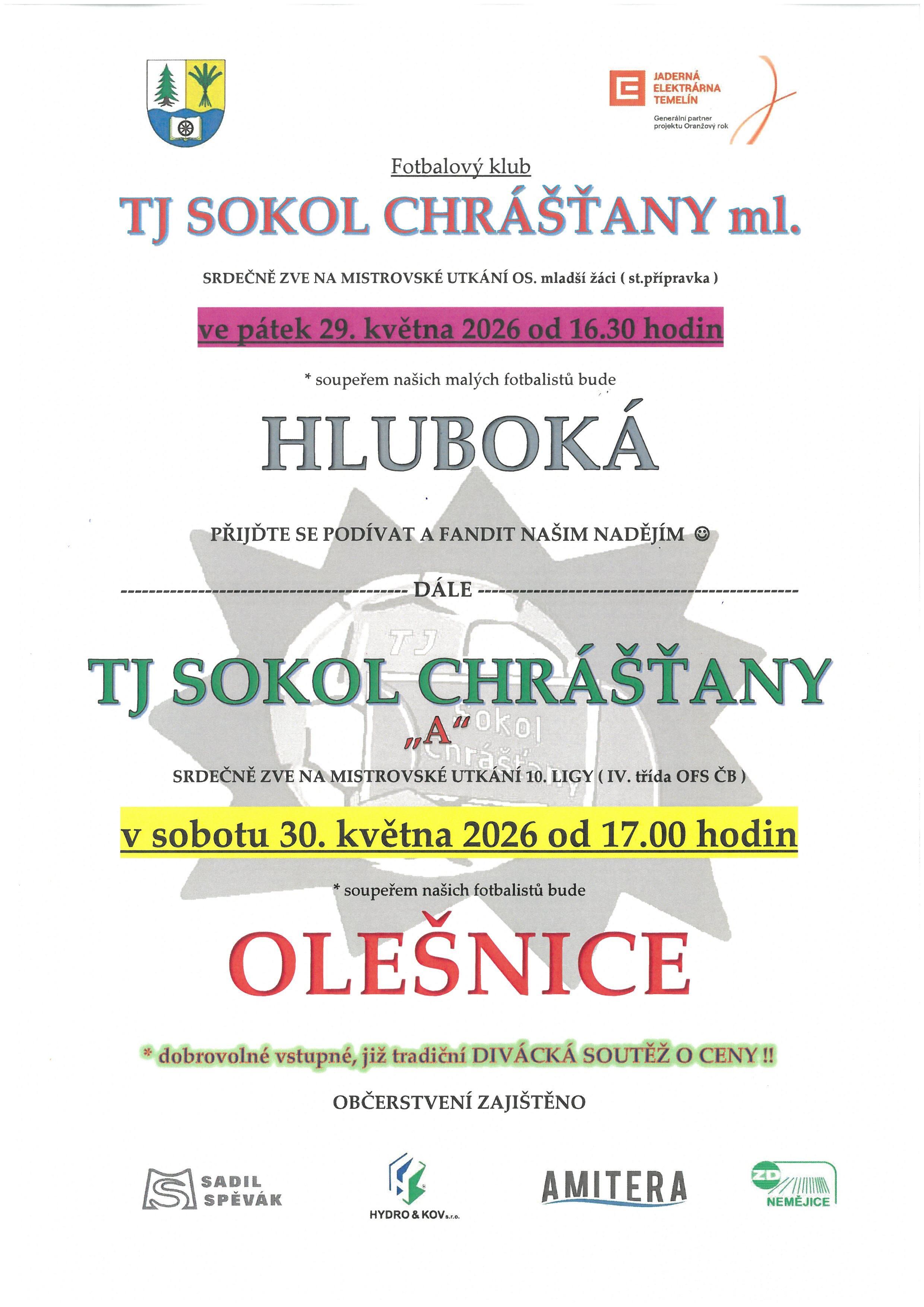 TJ SOKOL CHRÁŠŤANY - FOTBAL V CHRÁŠŤANECH