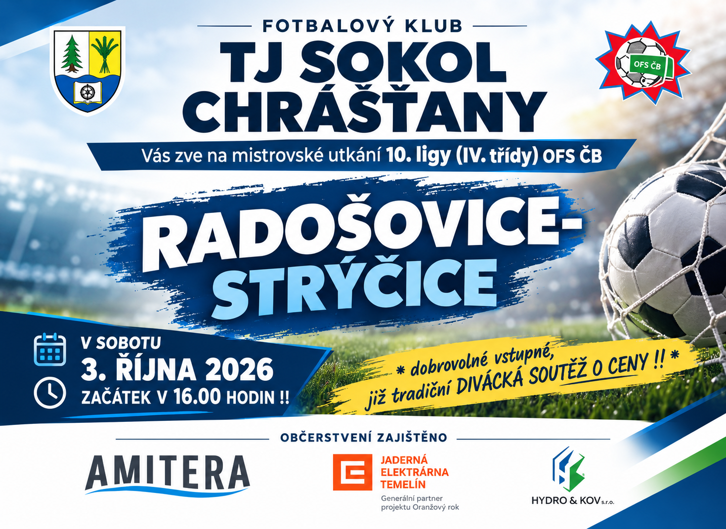 FOTBALOVÉ UTKÁNÍ TJ SOKOL CHRÁŠŤANY