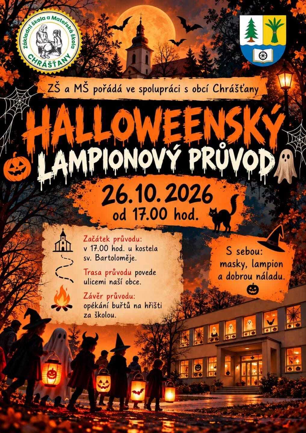HALLOWEENSKÝ LAMPIÓNOVÝ PRŮVOD V CHRÁŠŤANECH