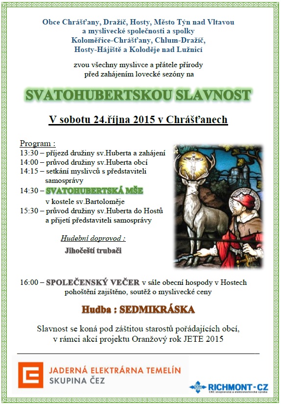 Svatohubertská slavnost 2015