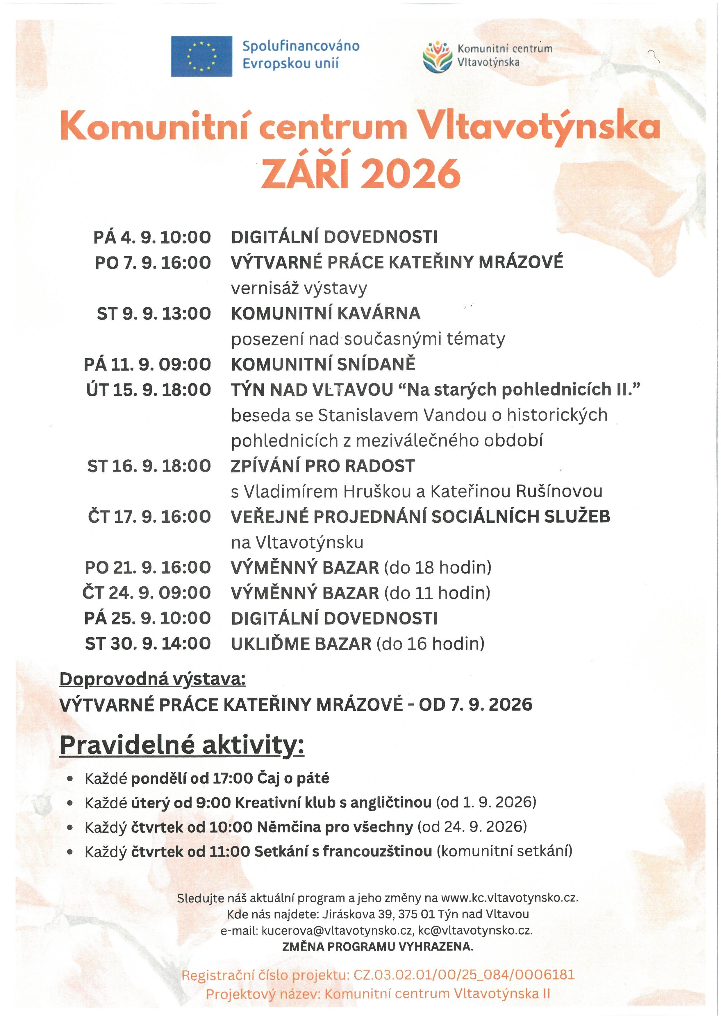 KOMUNITNÍ CENTRUM VLTAVOTÝNSKA