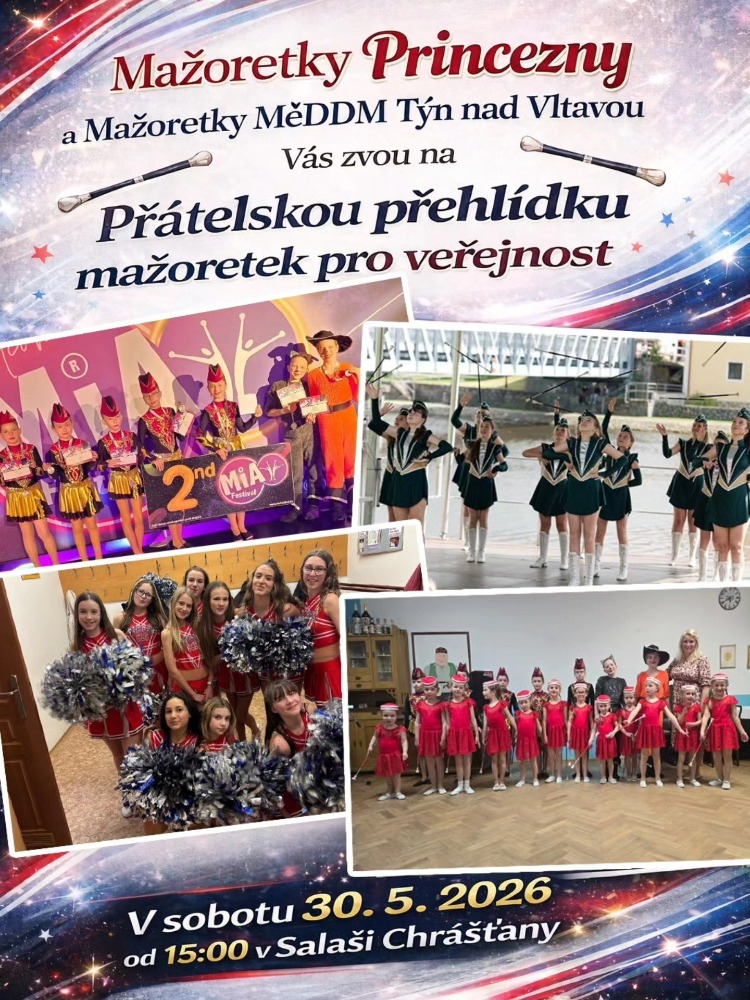 PŘÁTELSKÁ PŘEHLÍDKA MAŽORETEK V CHRÁŠŤANECH