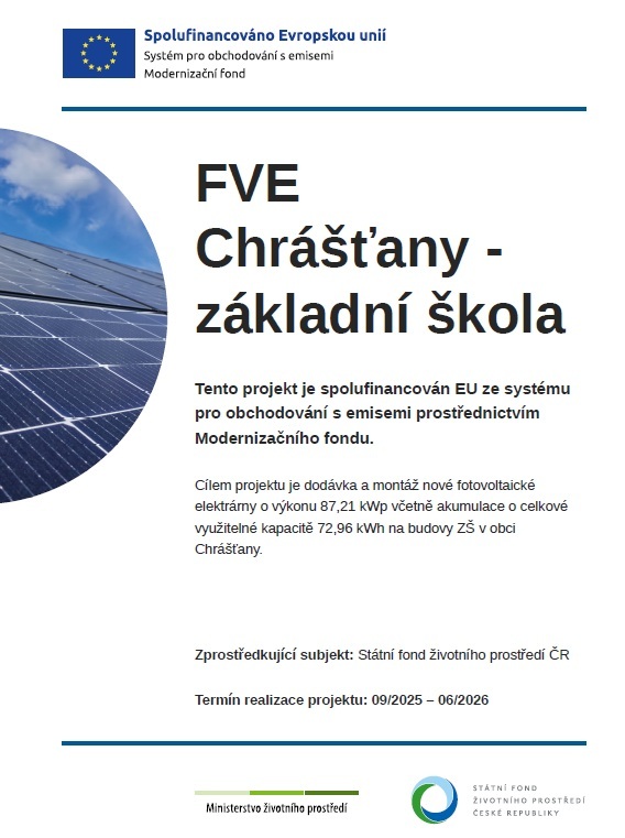 Veřejná zakázka malého rozsahu - FVE ZŠ Chrášťany