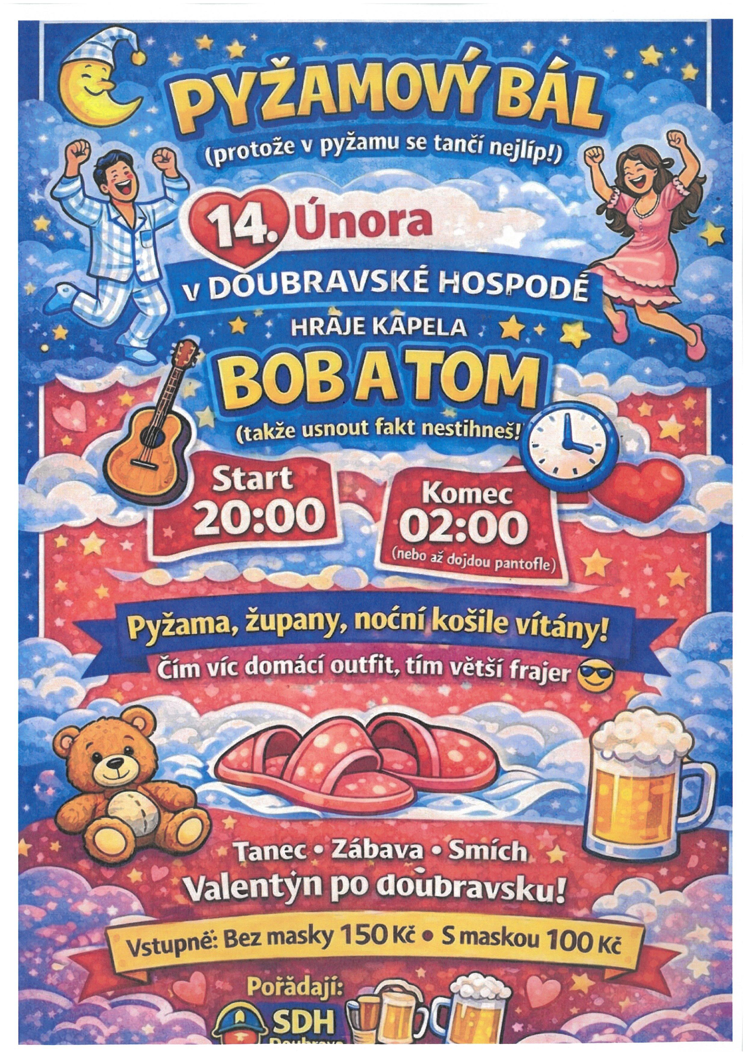 PYŽAMOVÝ BÁL V DOUBRAVĚ