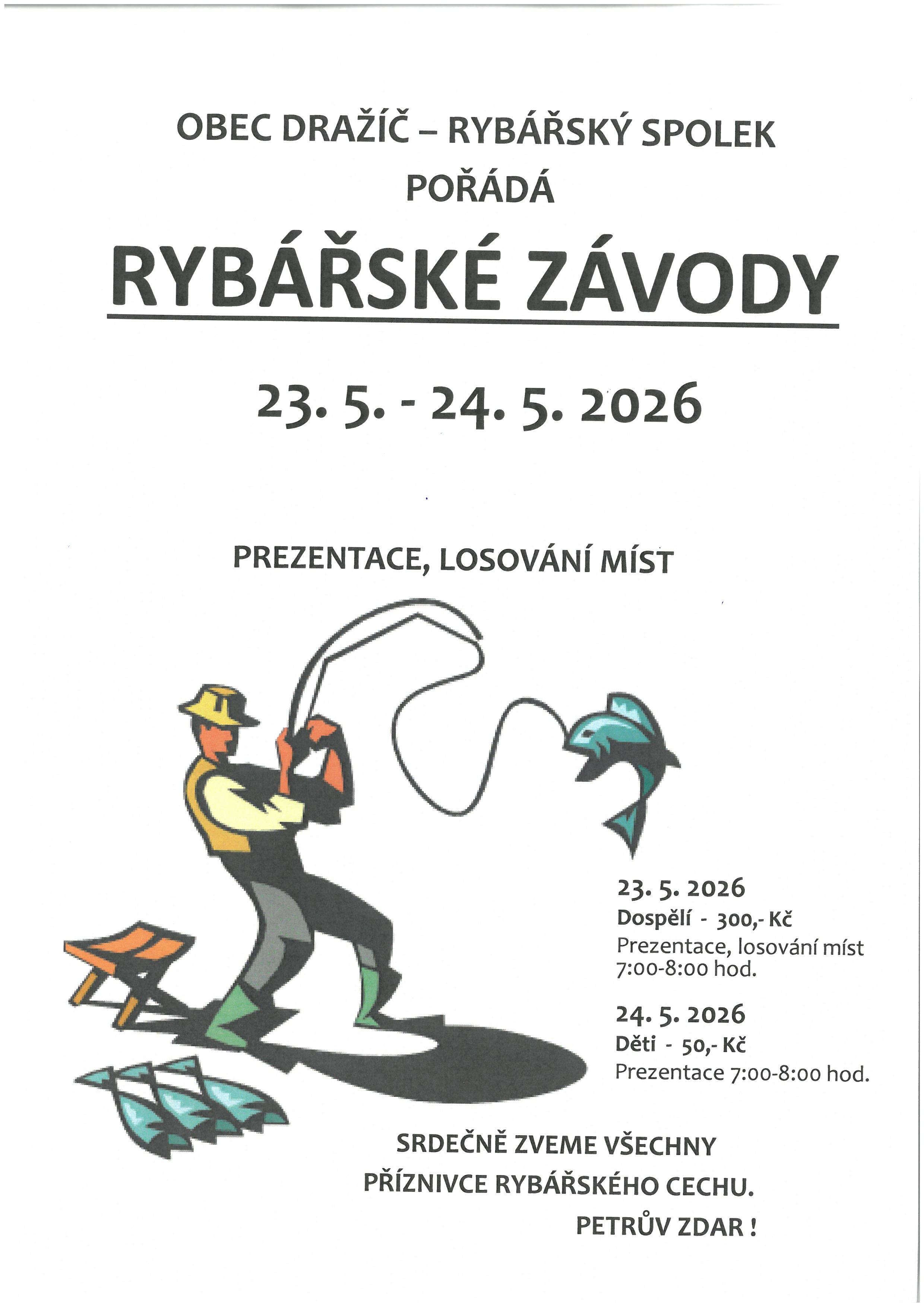 RYBÁŘSKÉ ZÁVODY V DRAŽÍČI