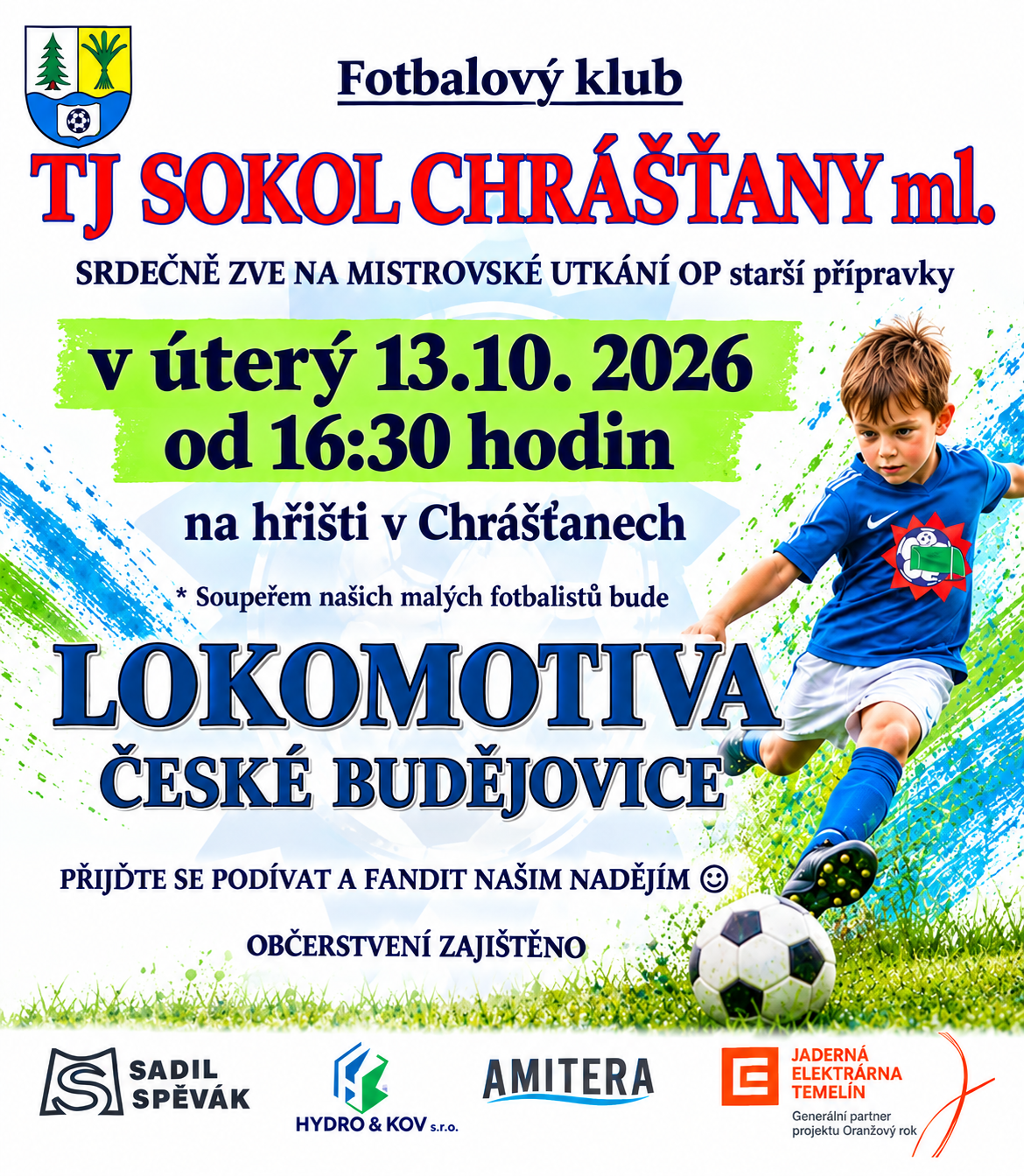 UTKÁNÍ TJ SOKOL CHRÁŠŤANY ML.