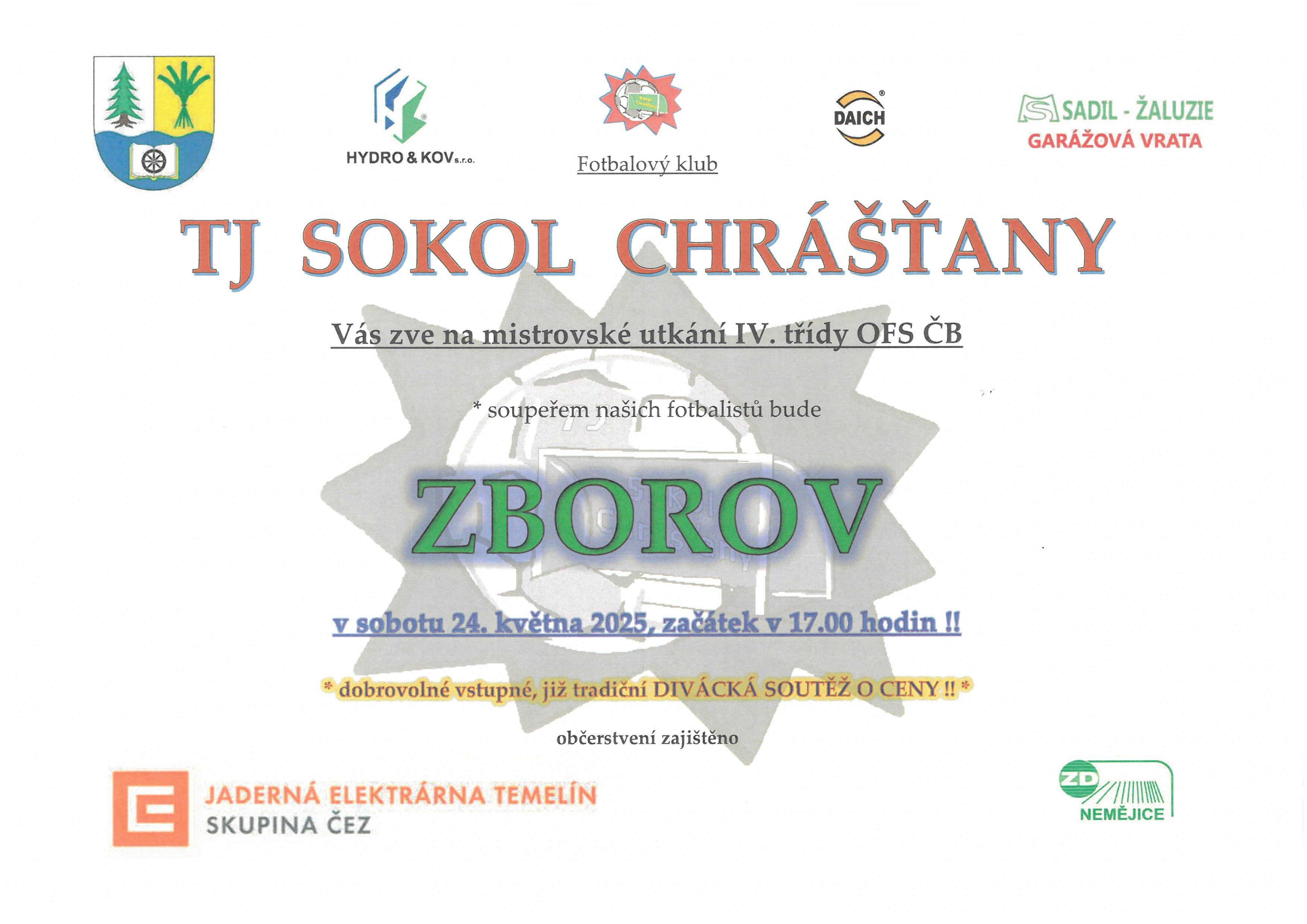 TJ SOKOL CHRÁŠŤANY vs. ZBOROV