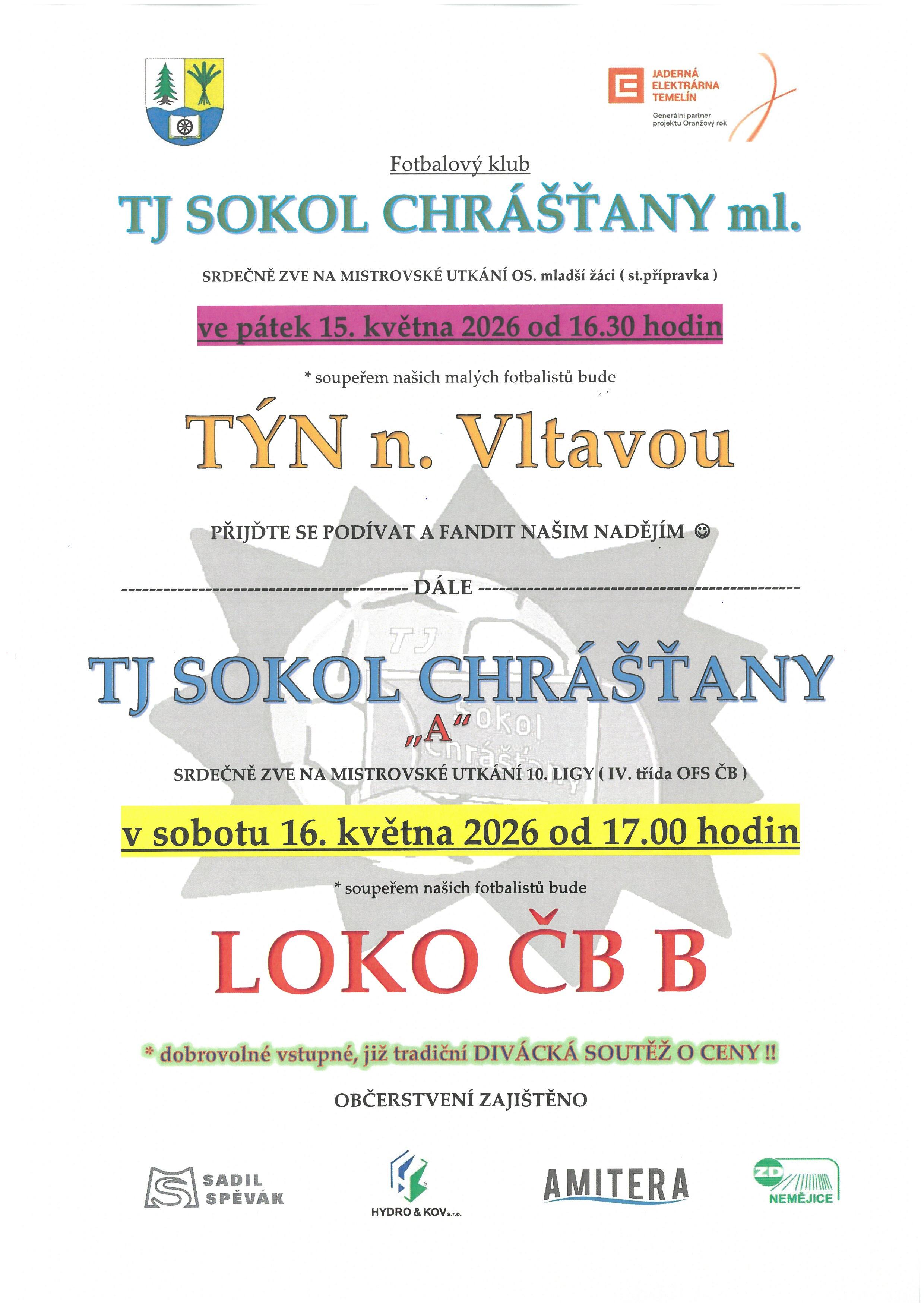 TJ SOKOL CHRÁŠŤANY  - FOTBAL V CHRÁŠŤANECH