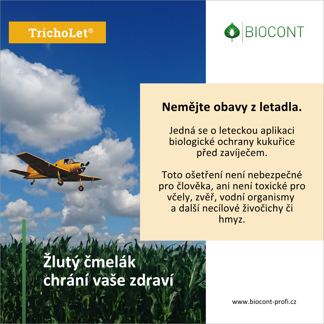 INFORMACE O APLIKACI BIOLOGICKÉHO PROSTŘEDKU TRICHOLET