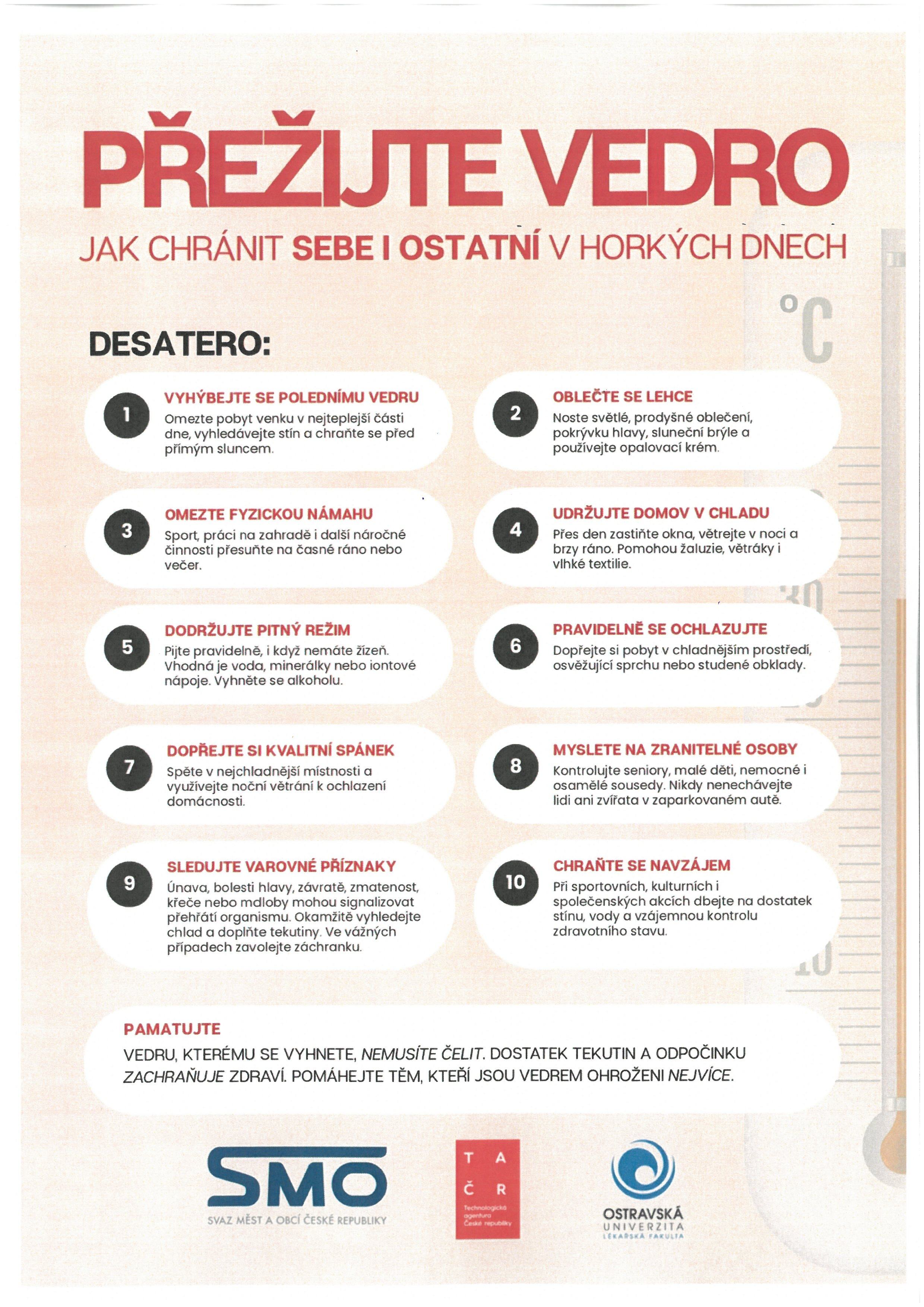 JAK CHRÁNIT SEBE I OSTATNÍ V HORKÝCH DNECH