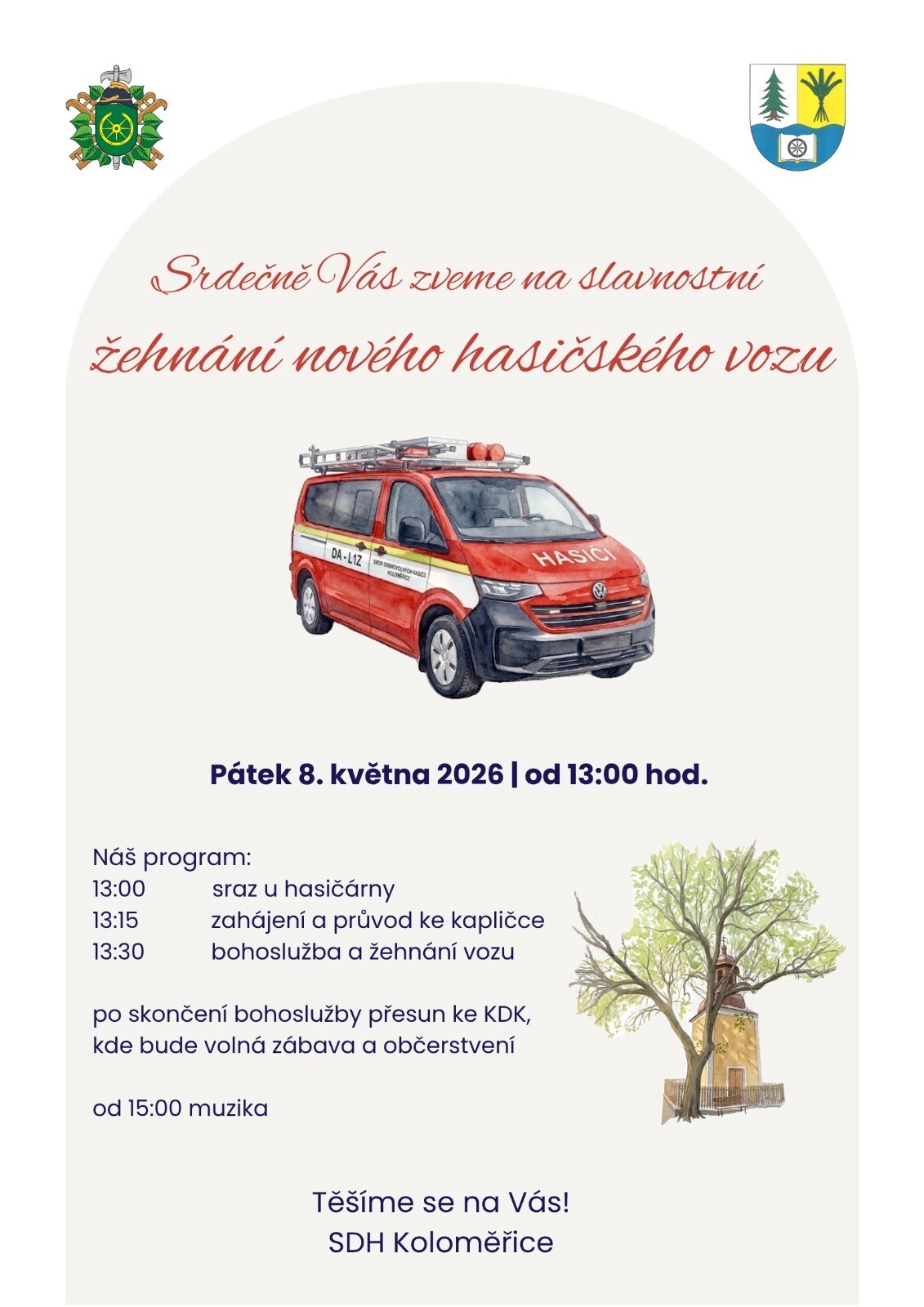 SLAVNOSTNÍ ŽEHNÁNÍ HASIČSKÉHO VOZU