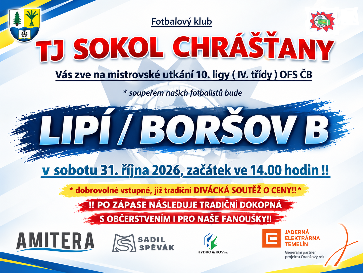 TJ SOKOL CHRÁŠŤANY VS. LIPÍ/BORŠOV B