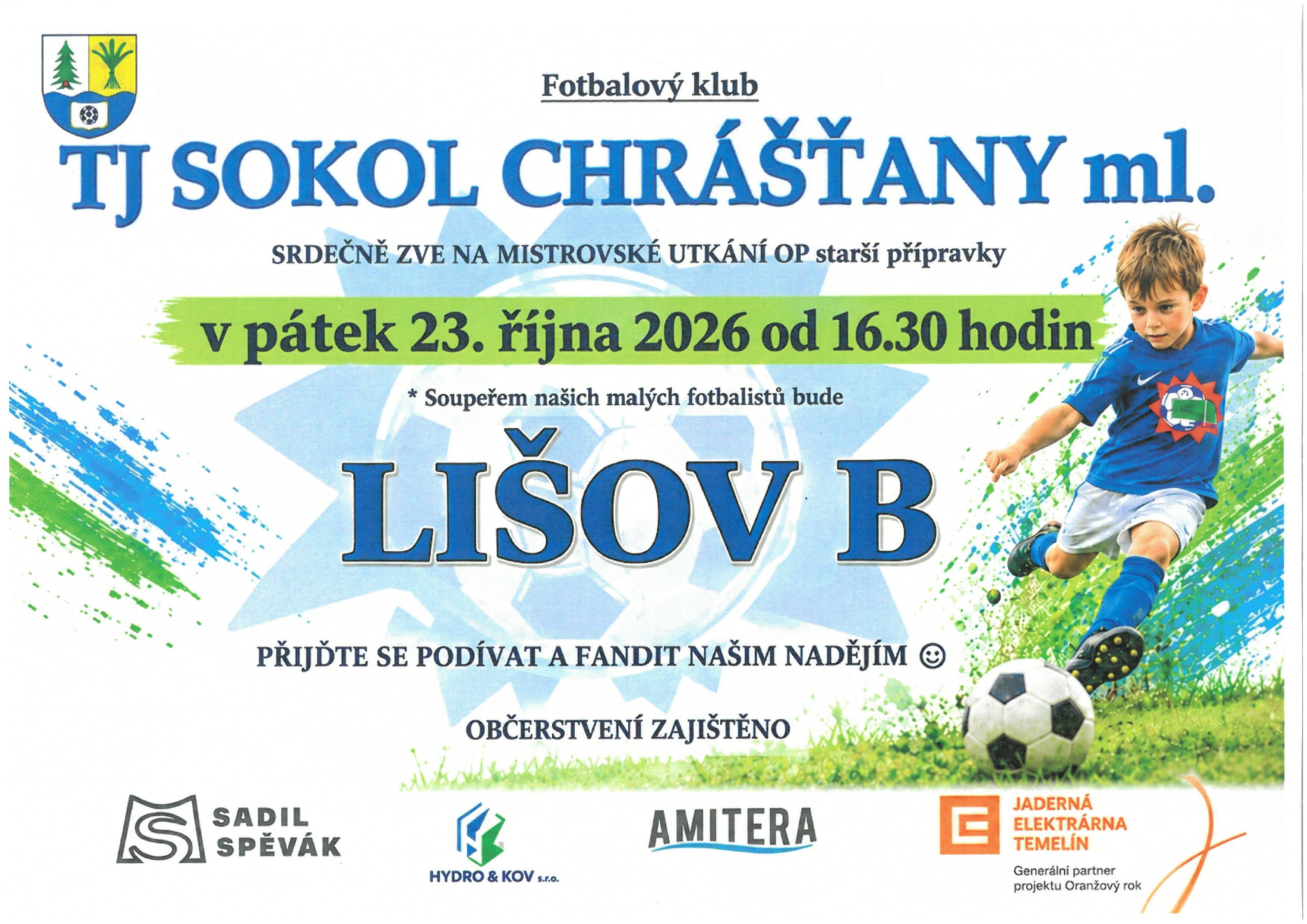 TJ SOKOL CHRÁŠŤANY ML. VS LIŠOV B